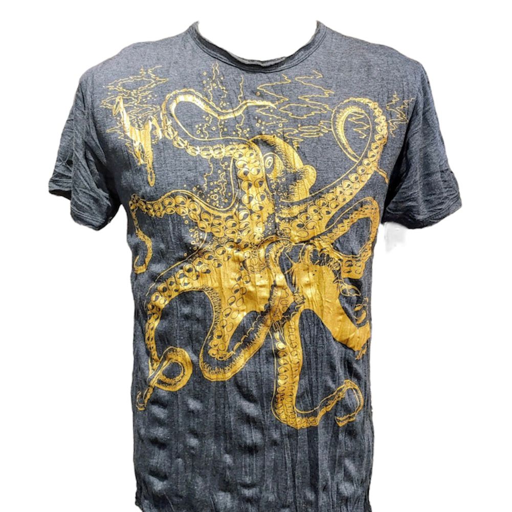 Blue Octopus S / Light Blue / Mens Short Sleeve