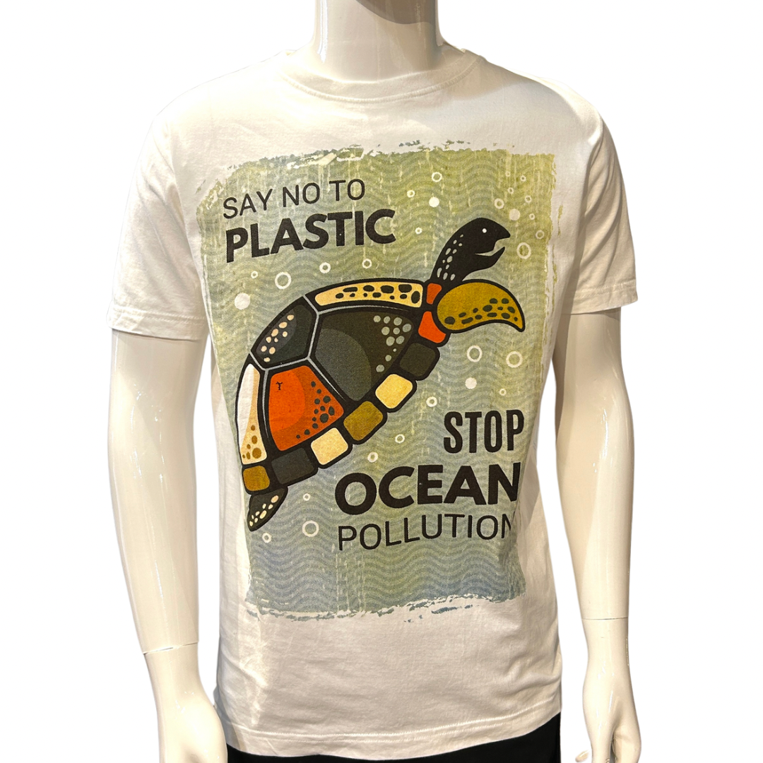 Turtle "Say No to Plastic" By Tree