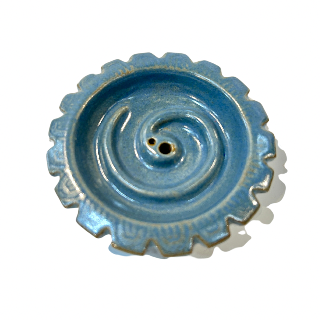 Glazed Swirl Incense Holder