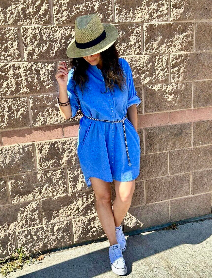 Chambray All Day Shirt Dress