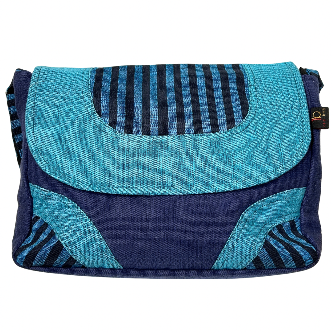 Train Hopper Striped Messenger Bag