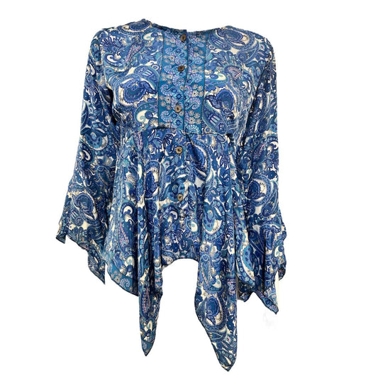 Sierra Silk Button Blouse